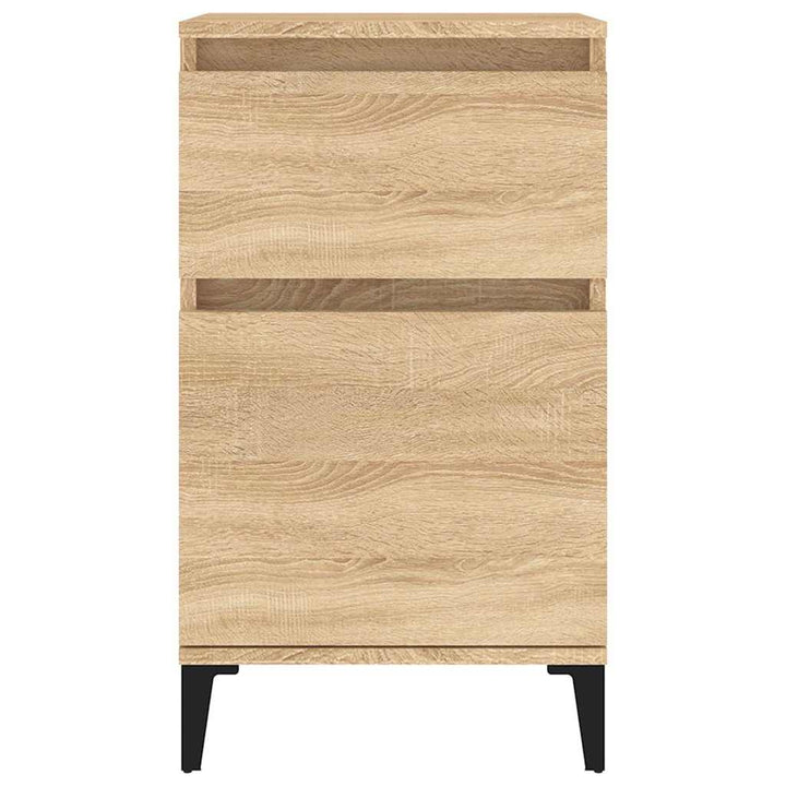 sengeborde 2 stk. 40x35x70 cm sonoma-eg
