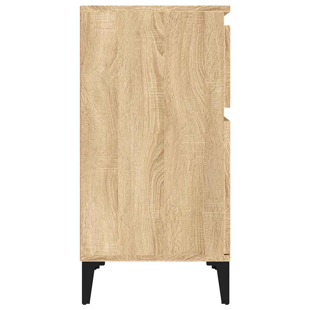 sengeborde 2 stk. 40x35x70 cm sonoma-eg