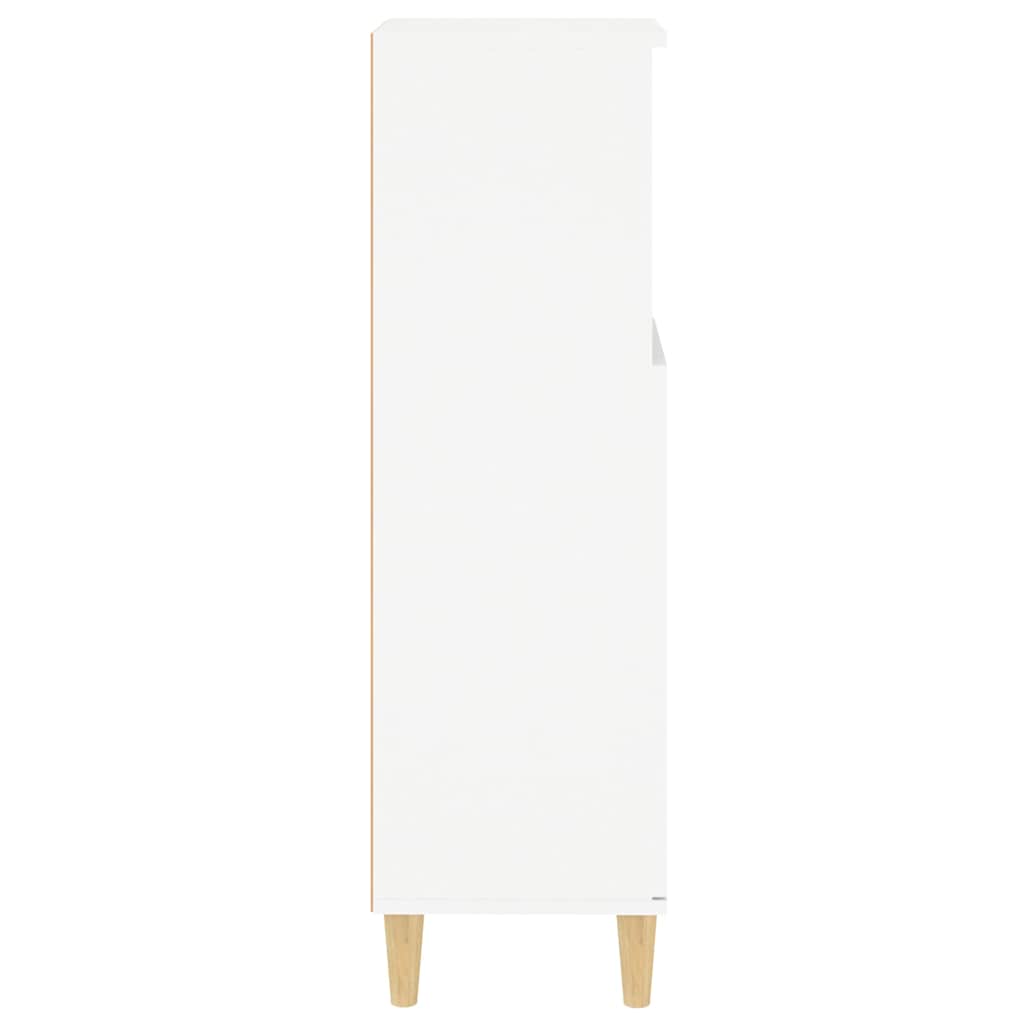 badeværelsesskab 30x30x100 cm konstrueret træ hvid