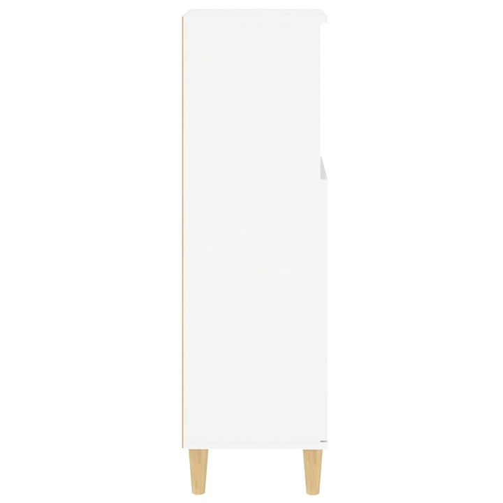 badeværelsesskab 30x30x100 cm konstrueret træ hvid