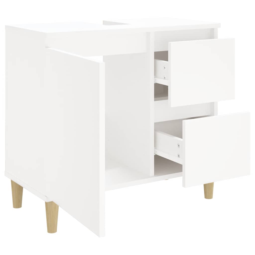 badeværelsesskab 65x33x60 cm konstrueret træ hvid
