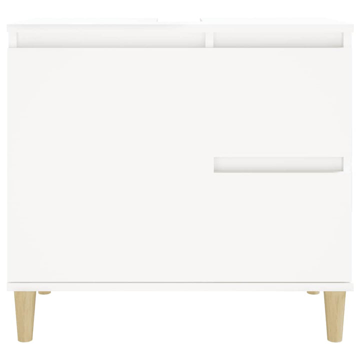 badeværelsesskab 65x33x60 cm konstrueret træ hvid