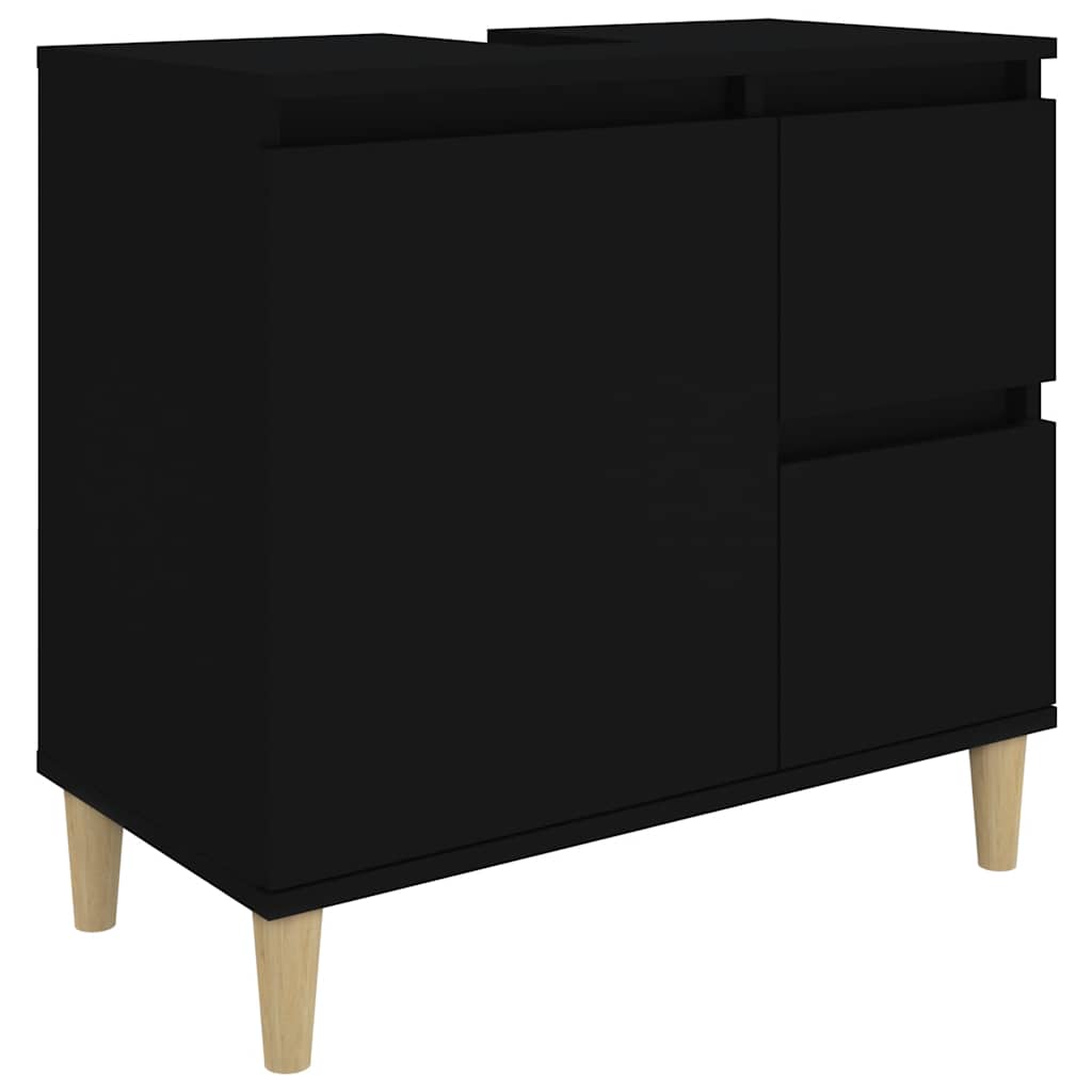 badeværelsesskab 65x33x60 cm konstrueret træ sort