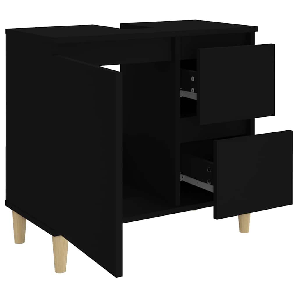 badeværelsesskab 65x33x60 cm konstrueret træ sort