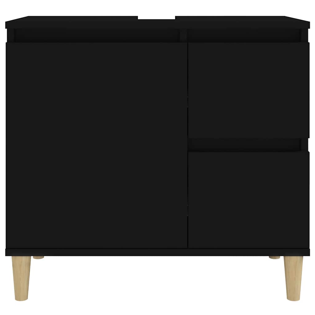 badeværelsesskab 65x33x60 cm konstrueret træ sort