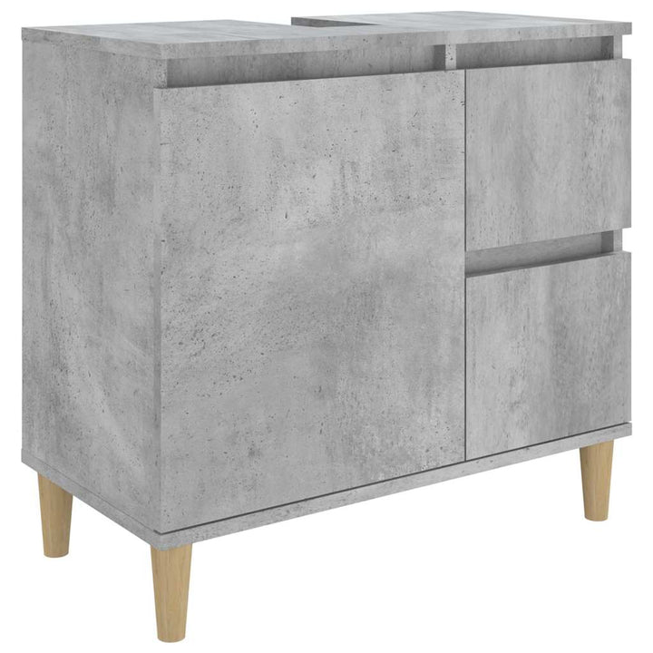 badeværelsesskab 65x33x60 cm konstrueret træ betongrå