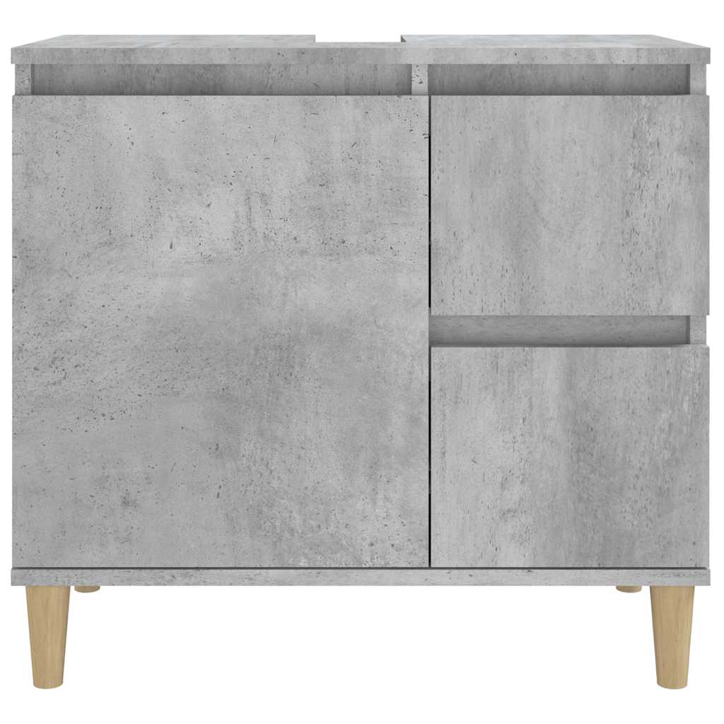badeværelsesskab 65x33x60 cm konstrueret træ betongrå