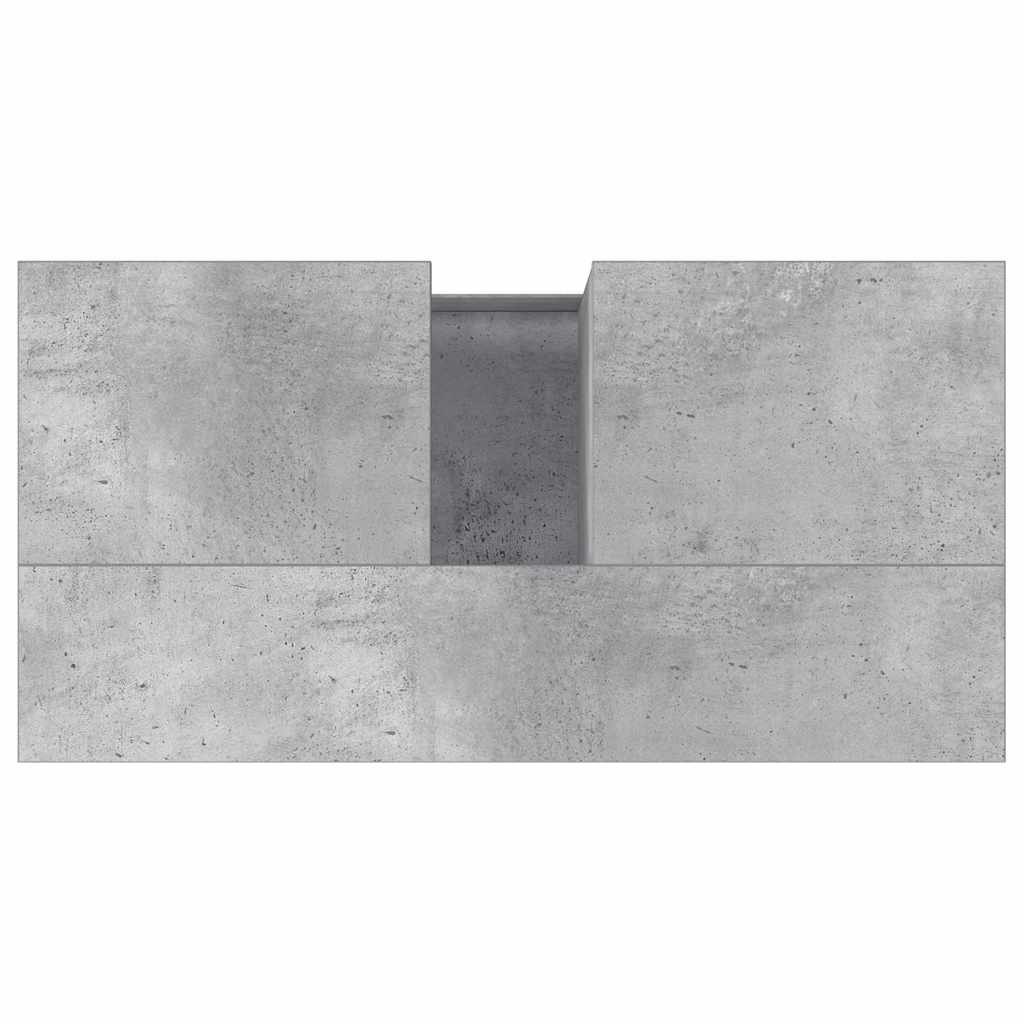 badeværelsesskab 65x33x60 cm konstrueret træ betongrå