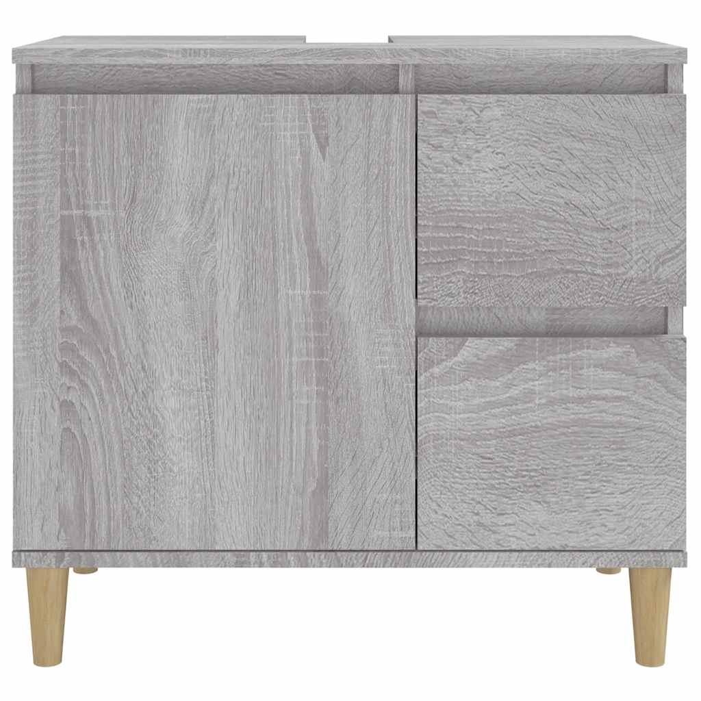 badeværelsesskab 65x33x60 cm konstrueret træ grå sonoma-eg