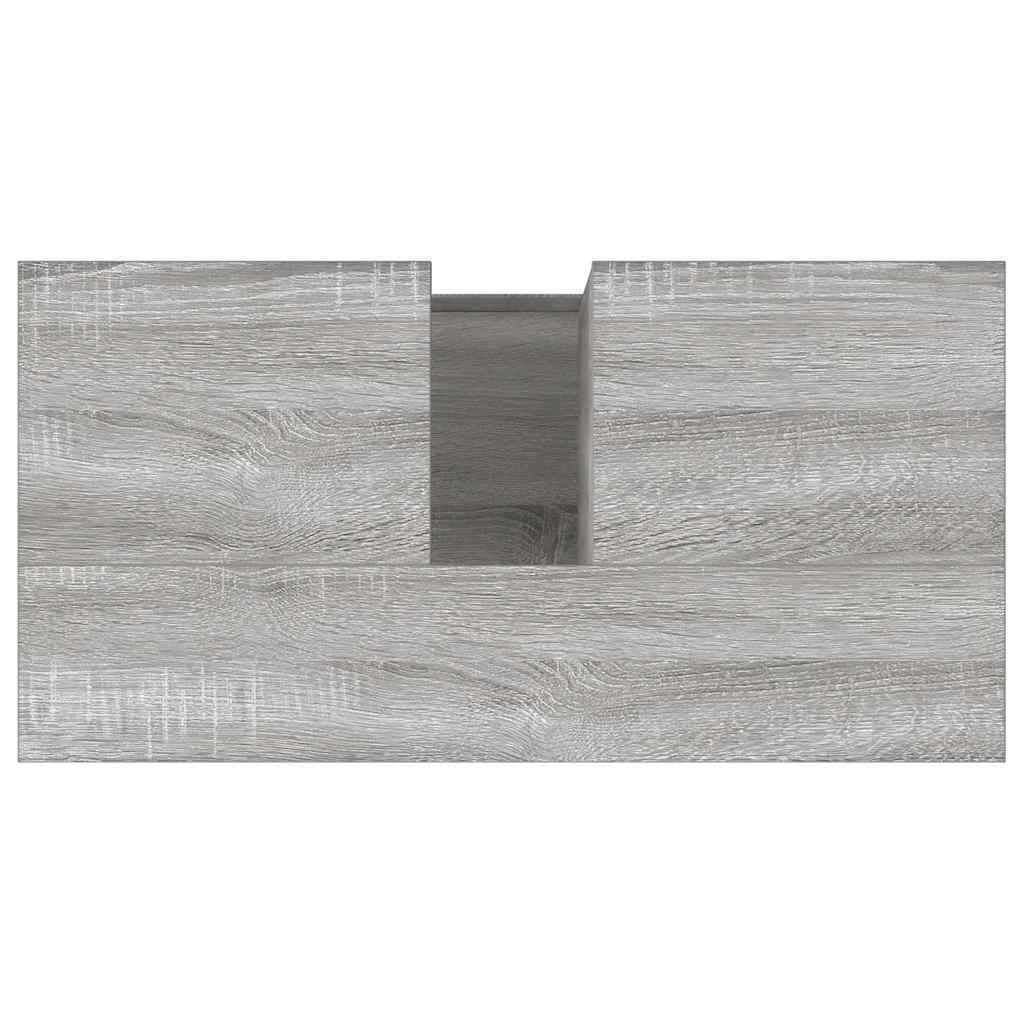 badeværelsesskab 65x33x60 cm konstrueret træ grå sonoma-eg