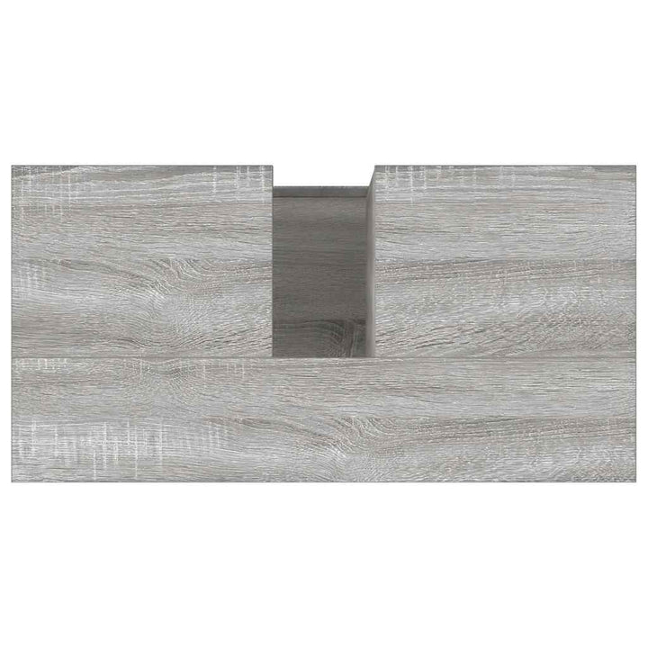 badeværelsesskab 65x33x60 cm konstrueret træ grå sonoma-eg