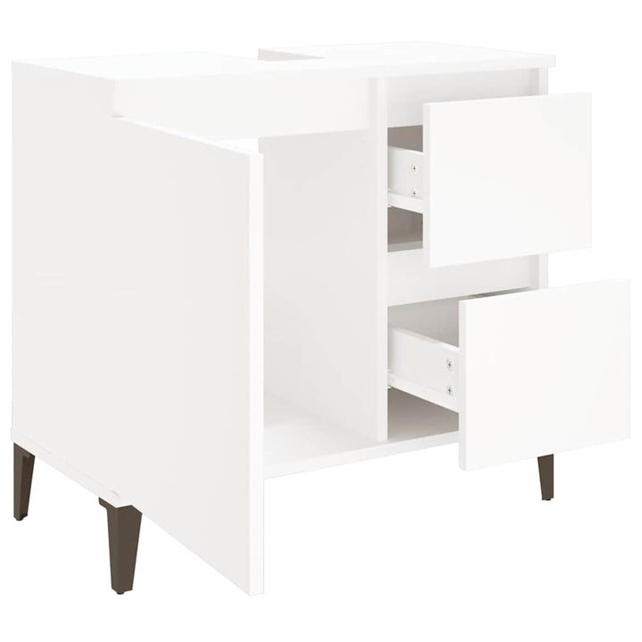 badeværelsesskab 65x33x60 cm konstrueret træ hvid