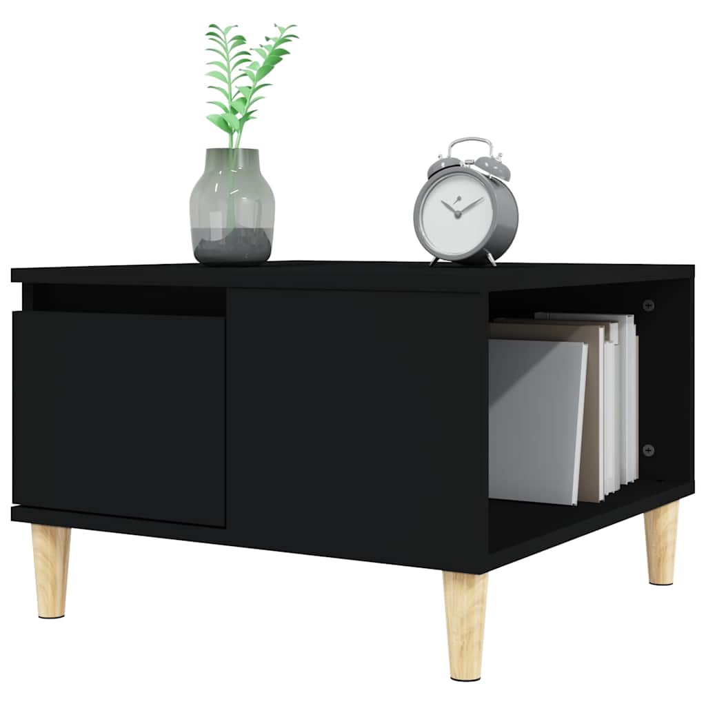 sofabord 55x55x36,5 cm konstrueret træ sort
