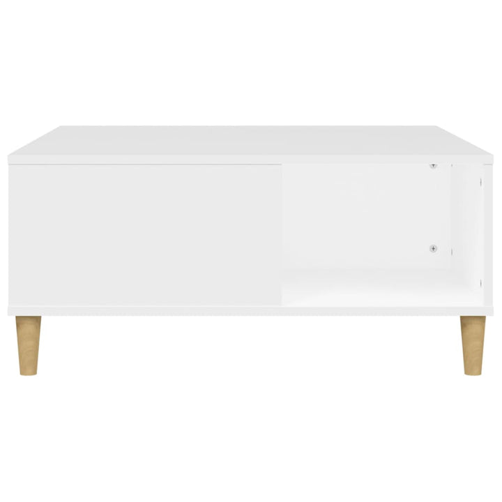 sofabord 80x80x36,5 cm konstrueret træ hvid