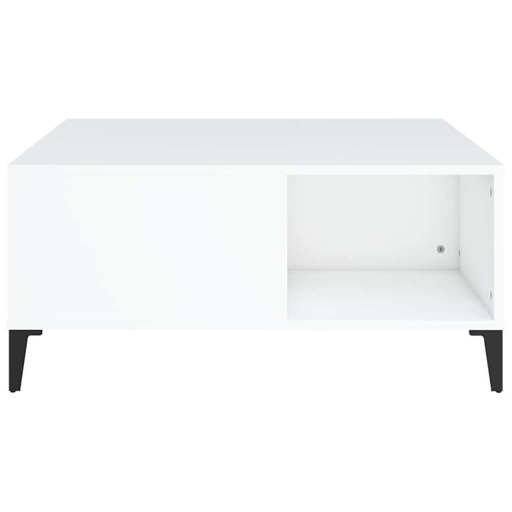 sofabord 80x80x36,5 cm konstrueret træ hvid