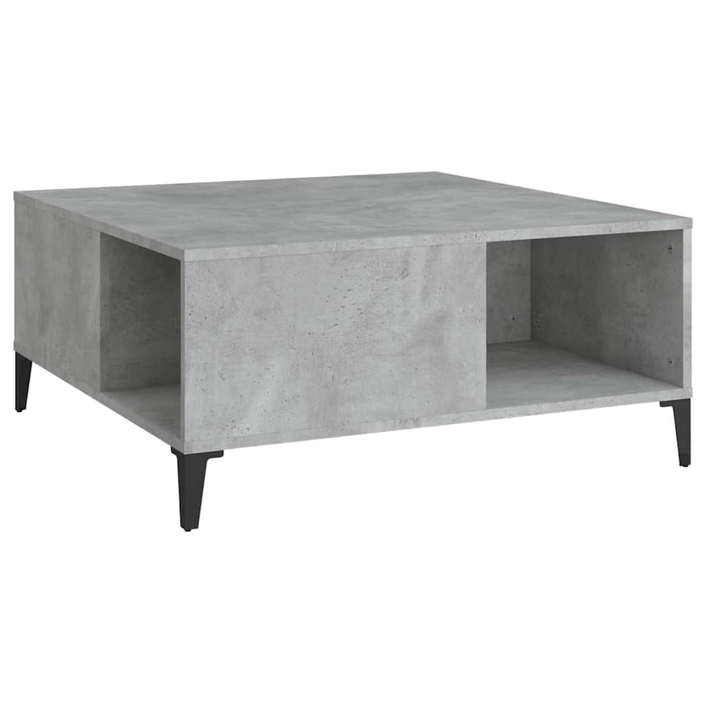 sofabord 80x80x36,5 cm konstrueret træ betongrå