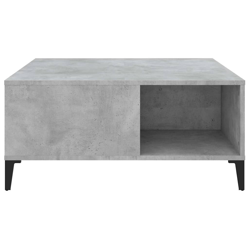 sofabord 80x80x36,5 cm konstrueret træ betongrå