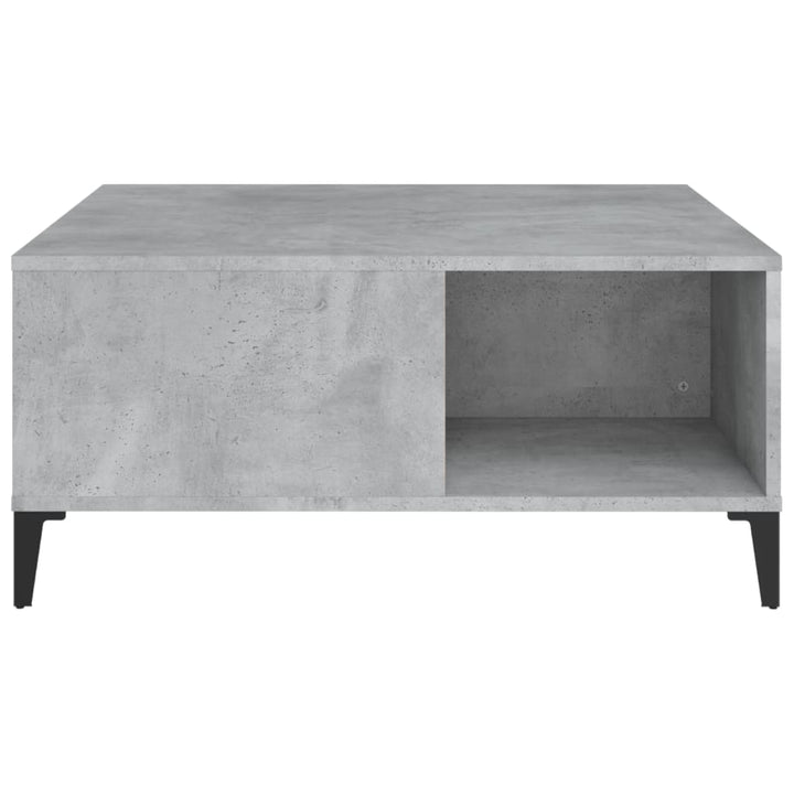 sofabord 80x80x36,5 cm konstrueret træ betongrå