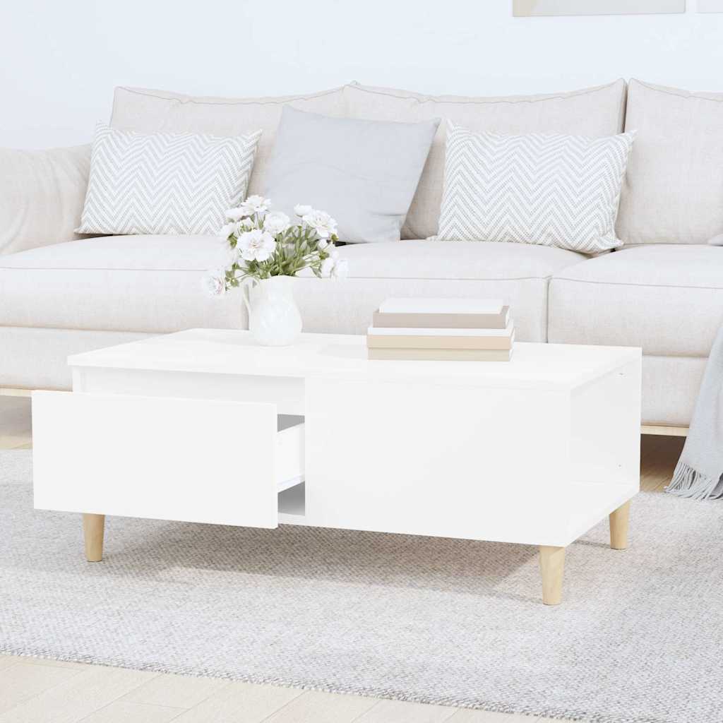 sofabord 90x50x36,5 cm konstrueret træ hvid