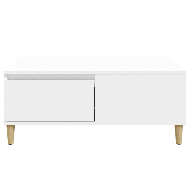 sofabord 90x50x36,5 cm konstrueret træ hvid