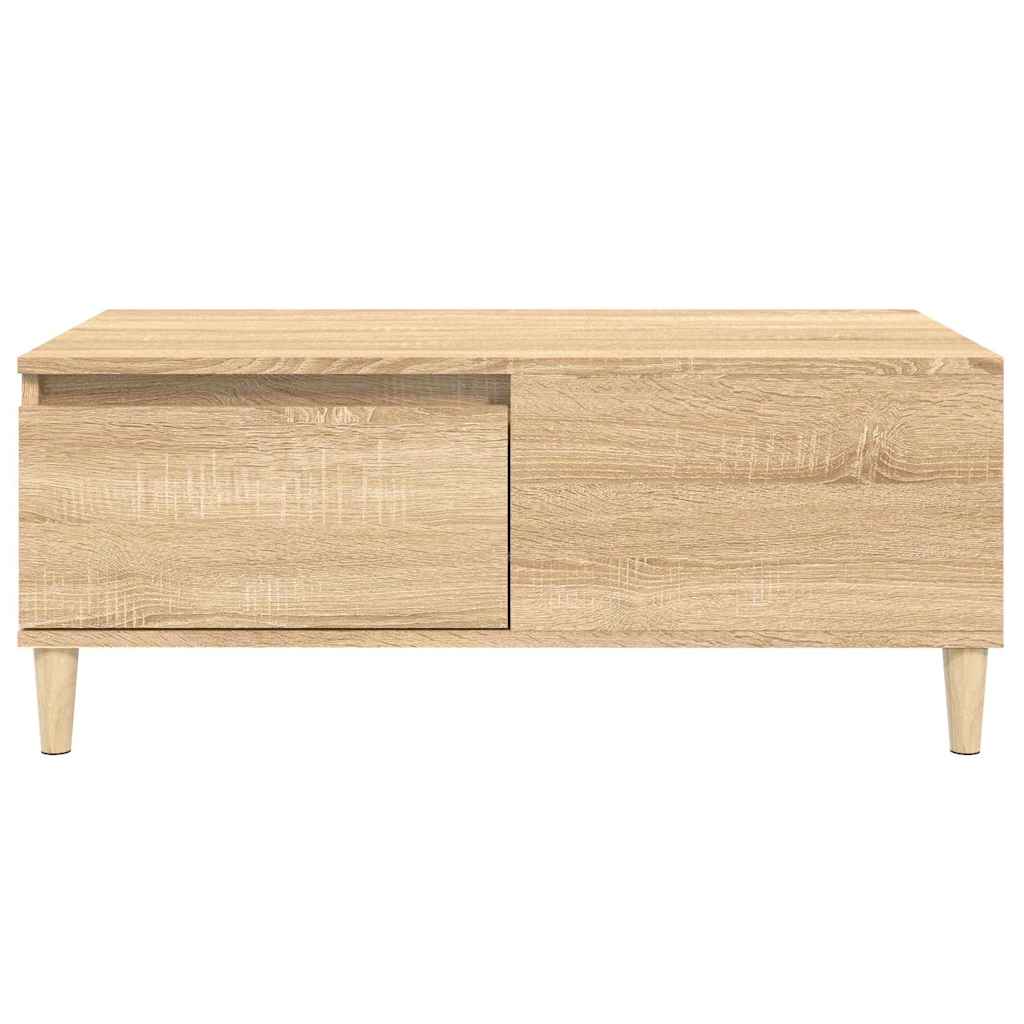 sofabord 90x50x36,5 cm konstrueret træ sonoma-eg