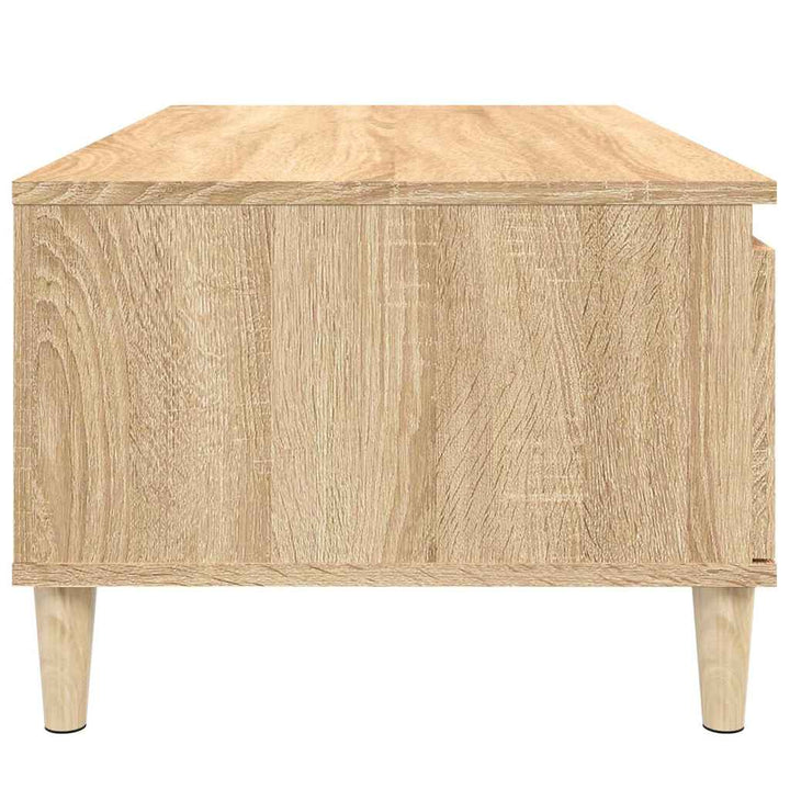 sofabord 90x50x36,5 cm konstrueret træ sonoma-eg