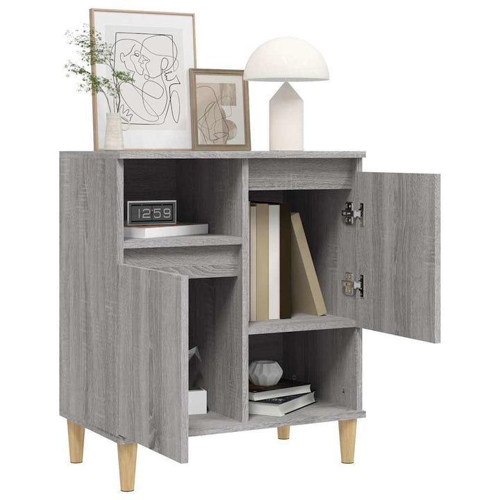 skænk 60x35x70 cm konstrueret træ grå sonoma-eg