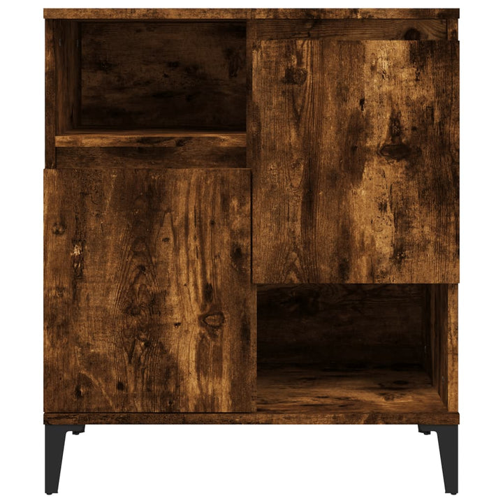 skænk 60x35x70 cm konstrueret træ røget egetræsfarve