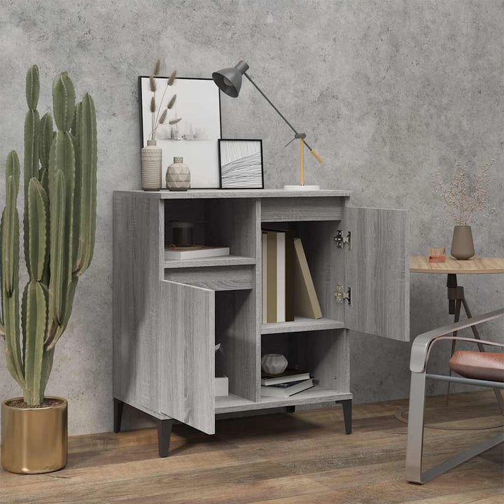 skænk 60x35x70 cm konstrueret træ grå sonoma-eg