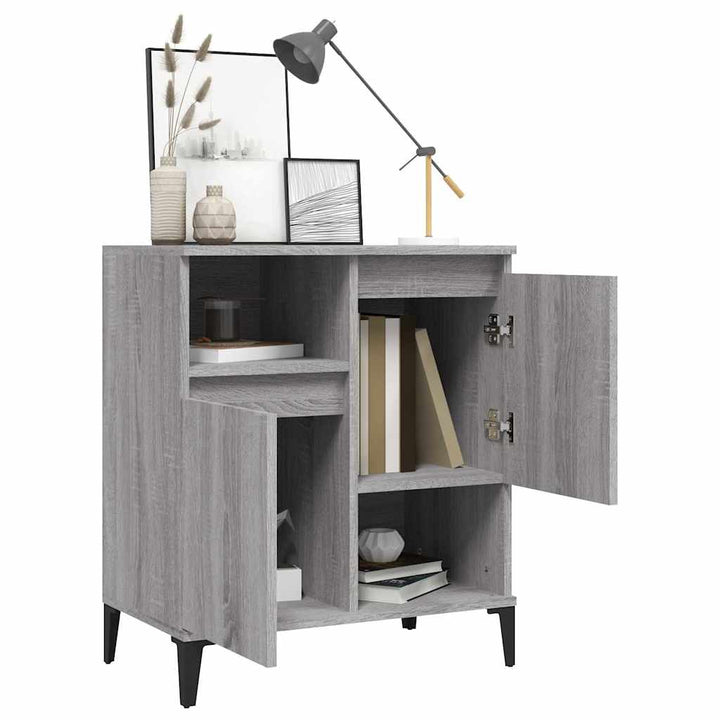 skænk 60x35x70 cm konstrueret træ grå sonoma-eg