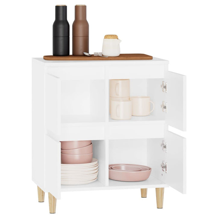 skænk 60x35x70 cm konstrueret træ hvid