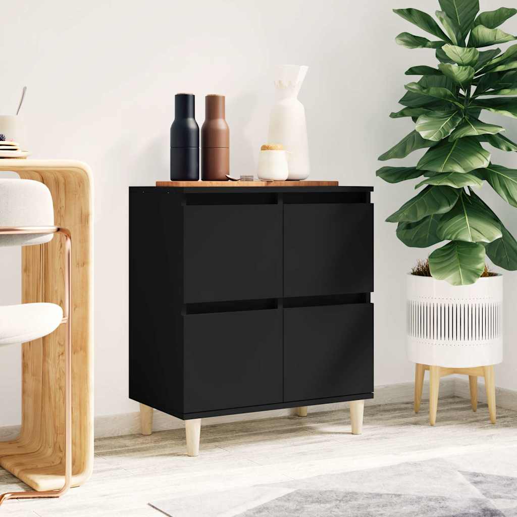 skænk 60x35x70 cm konstrueret træ sort