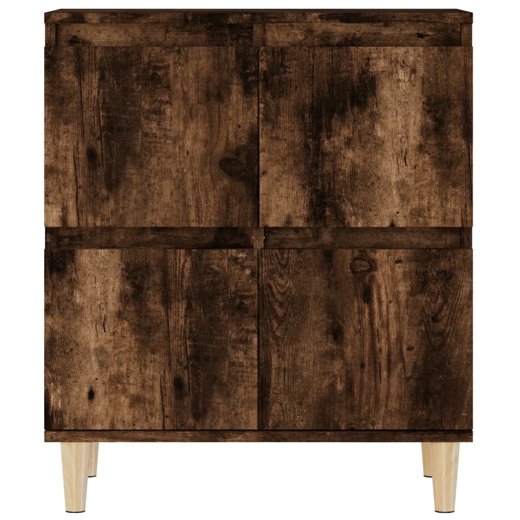 skænk 60x35x70 cm konstrueret træ røget egetræsfarve