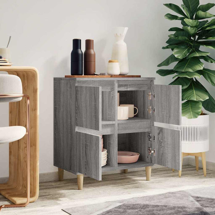 skænk 60x35x70 cm konstrueret træ grå sonoma-eg
