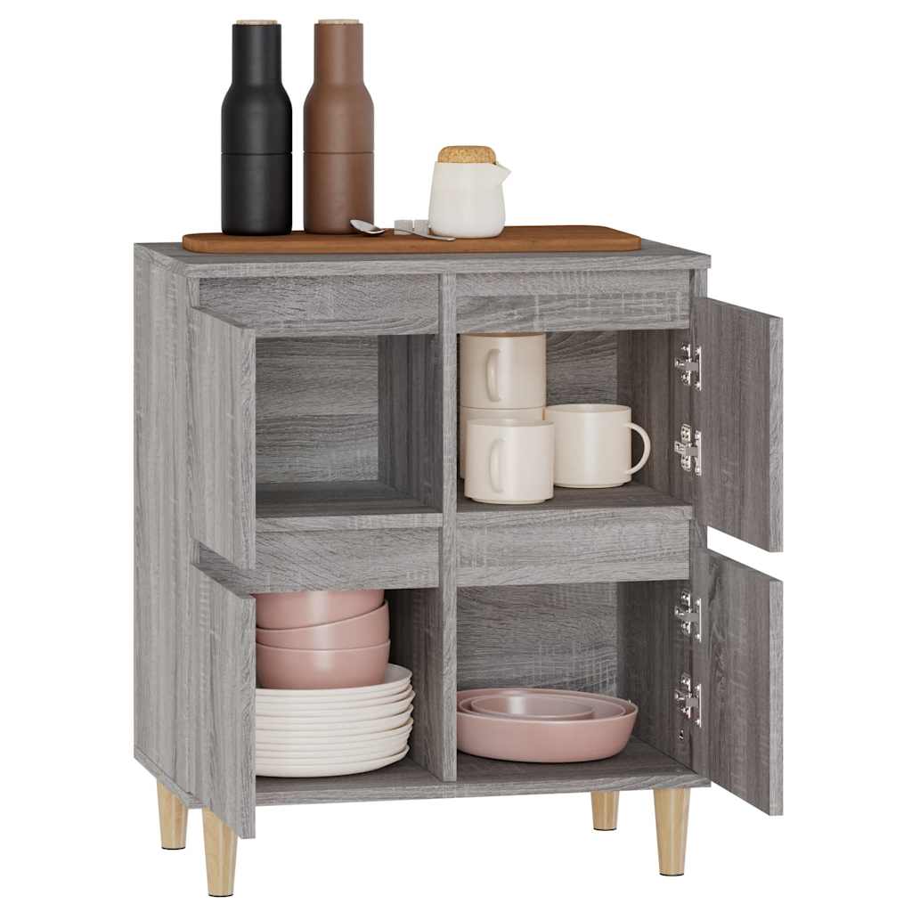 skænk 60x35x70 cm konstrueret træ grå sonoma-eg
