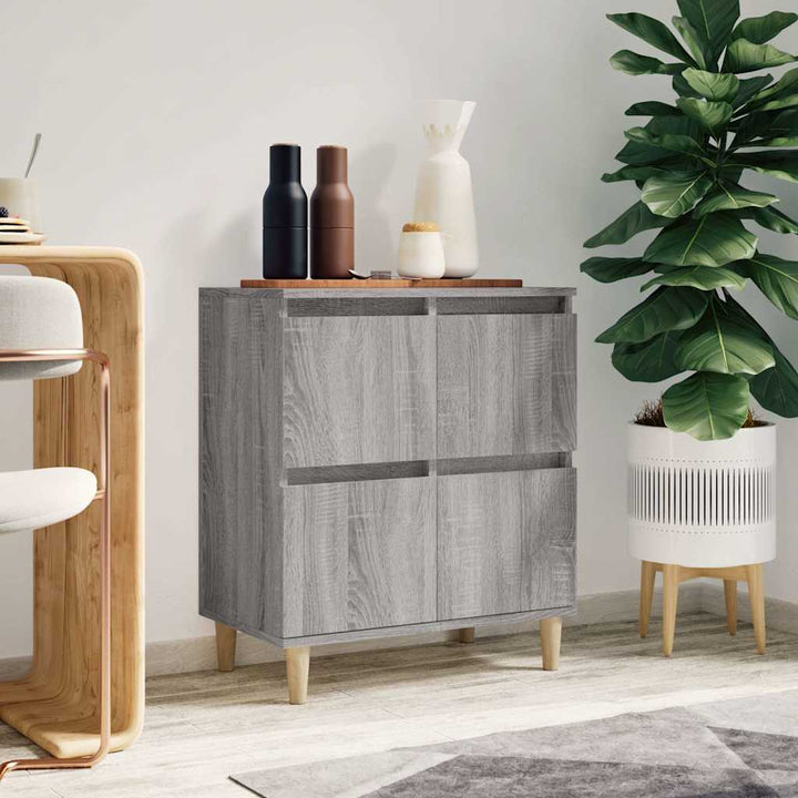 skænk 60x35x70 cm konstrueret træ grå sonoma-eg