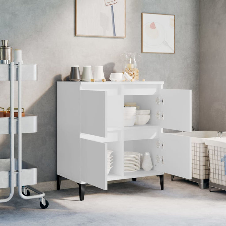 skænk 60x35x70 cm konstrueret træ hvid