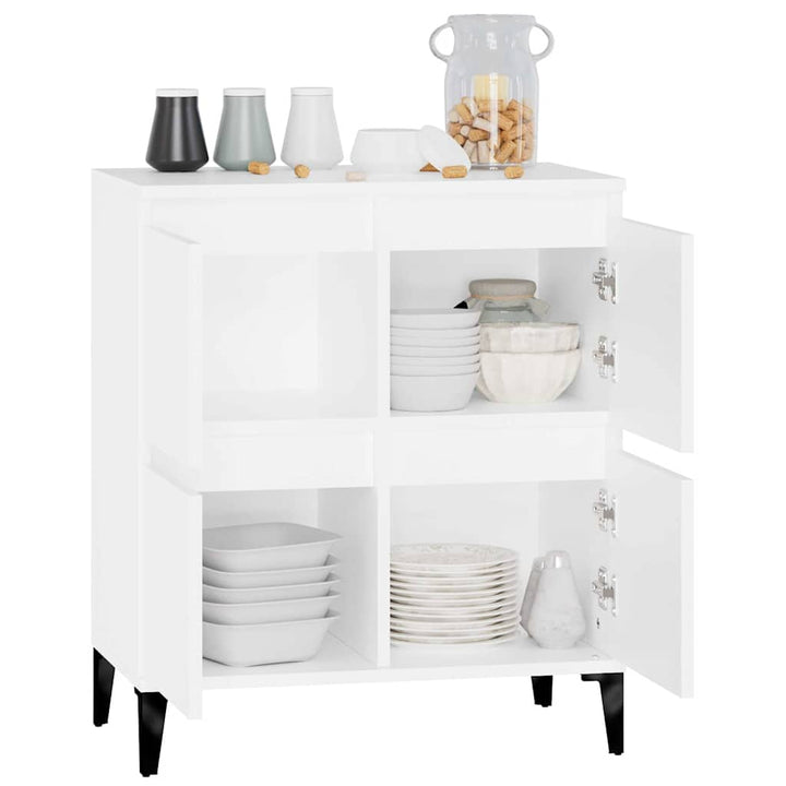 skænk 60x35x70 cm konstrueret træ hvid