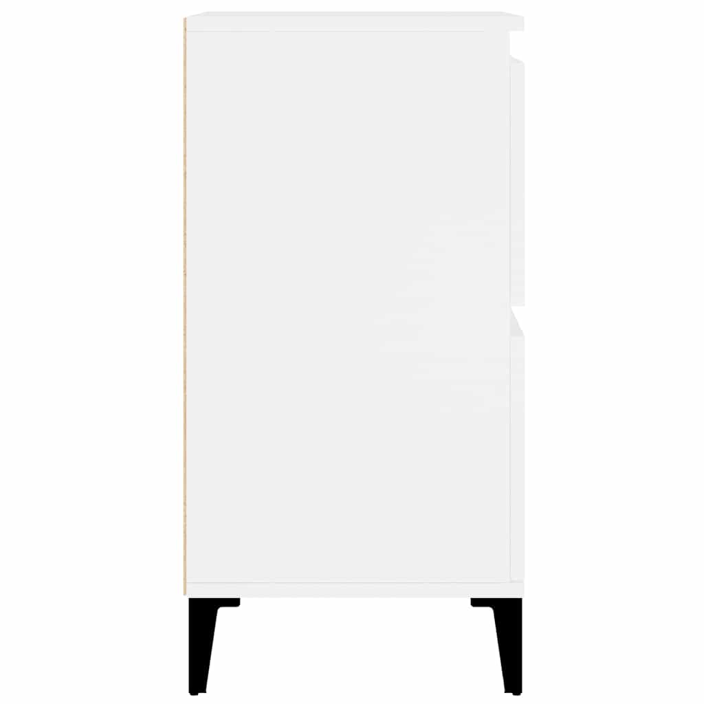 skænk 60x35x70 cm konstrueret træ hvid