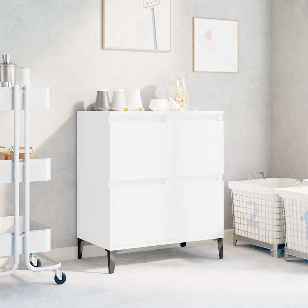 skænk 60x35x70 cm konstrueret træ hvid
