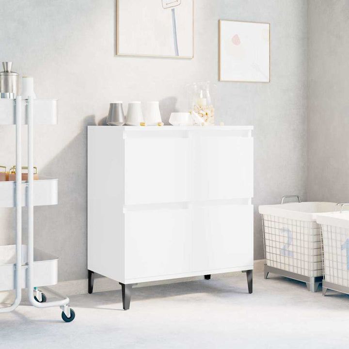 skænk 60x35x70 cm konstrueret træ hvid