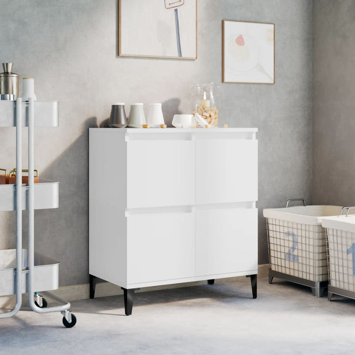 skænk 60x35x70 cm konstrueret træ hvid