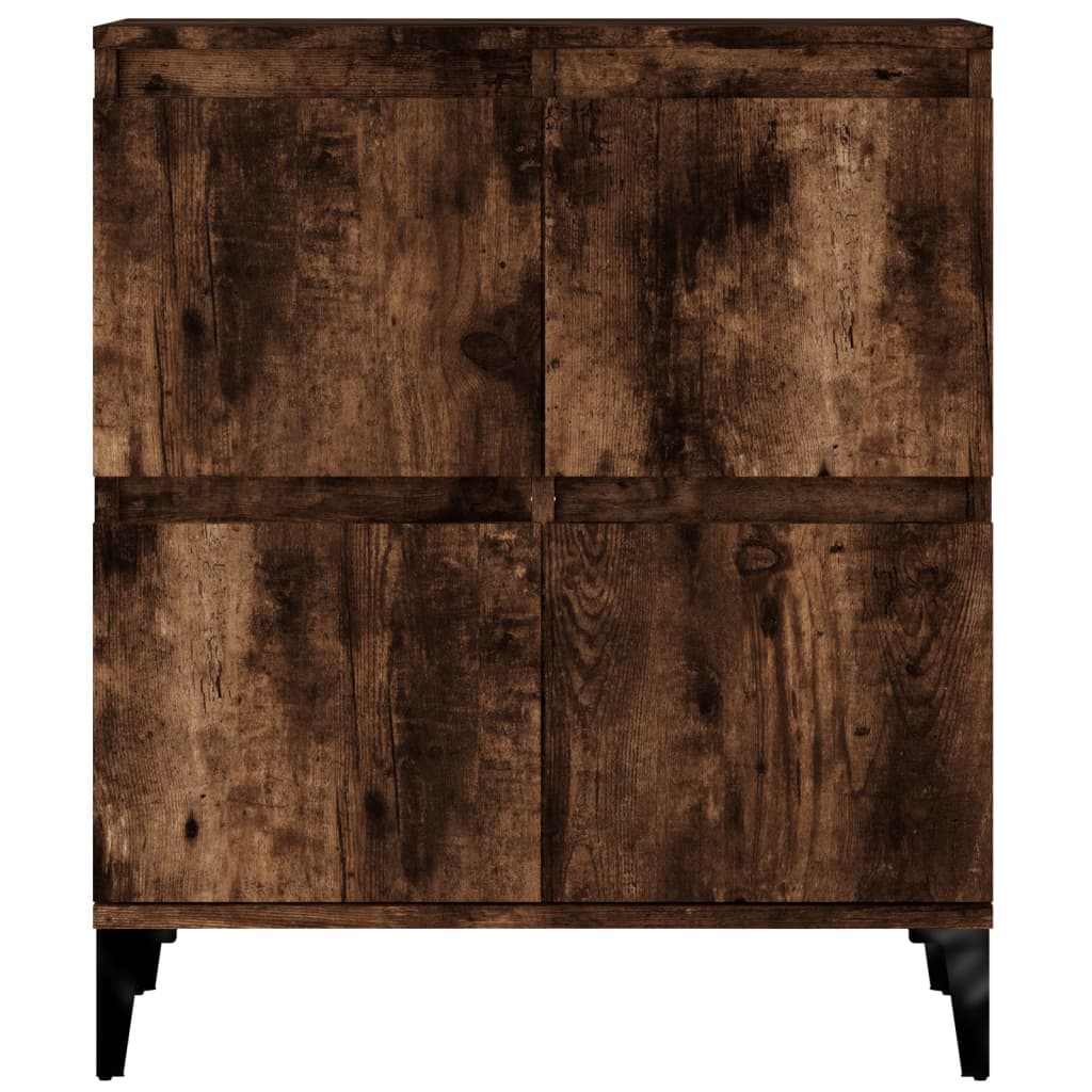 skænk 60x35x70 cm konstrueret træ røget egetræsfarve