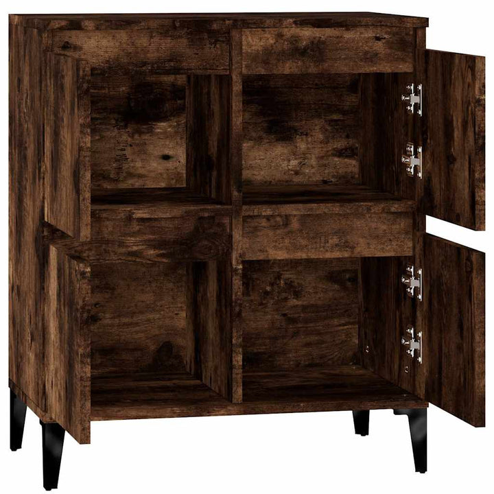 skænk 60x35x70 cm konstrueret træ røget egetræsfarve
