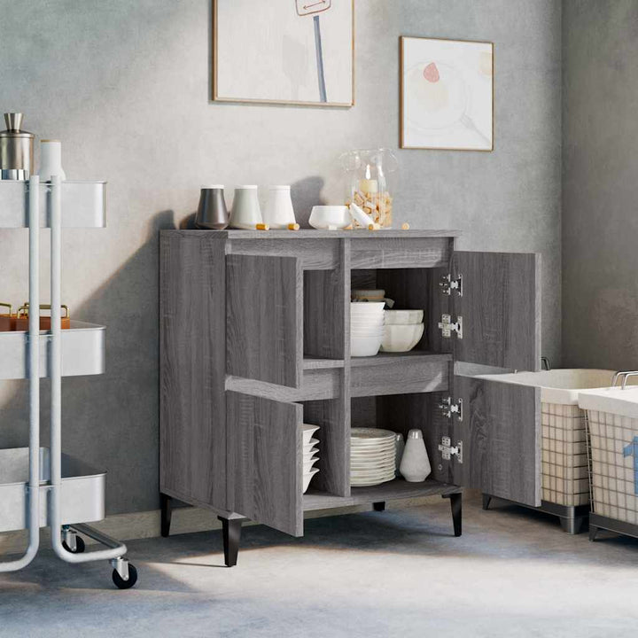 skænk 60x35x70 cm konstrueret træ grå sonoma-eg