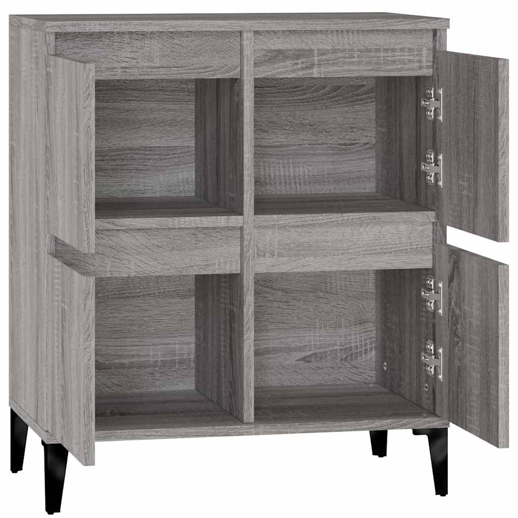 skænk 60x35x70 cm konstrueret træ grå sonoma-eg