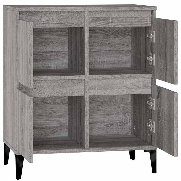 skænk 60x35x70 cm konstrueret træ grå sonoma-eg