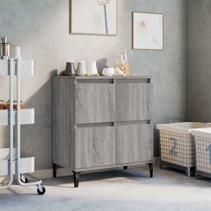 skænk 60x35x70 cm konstrueret træ grå sonoma-eg