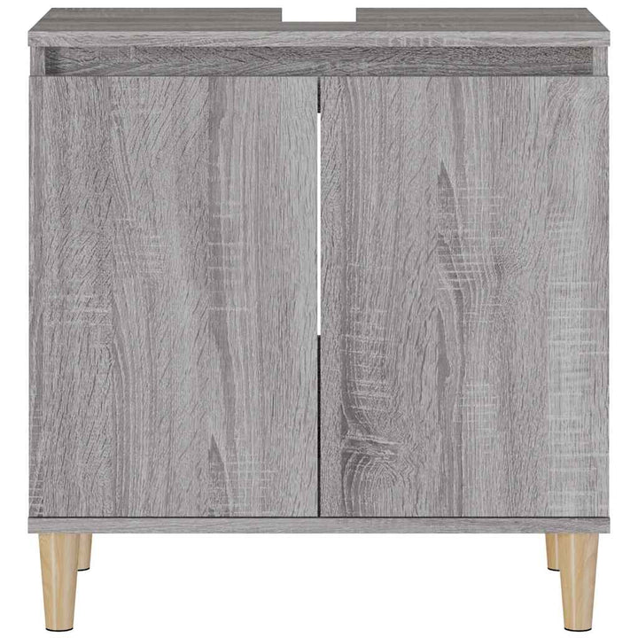 skab til håndvask 58x33x60 cm konstrueret træ grå sonoma-eg