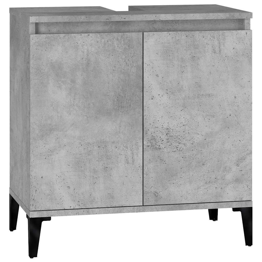 underskab til håndvask 58x33x60 cm konstrueret træ betongrå